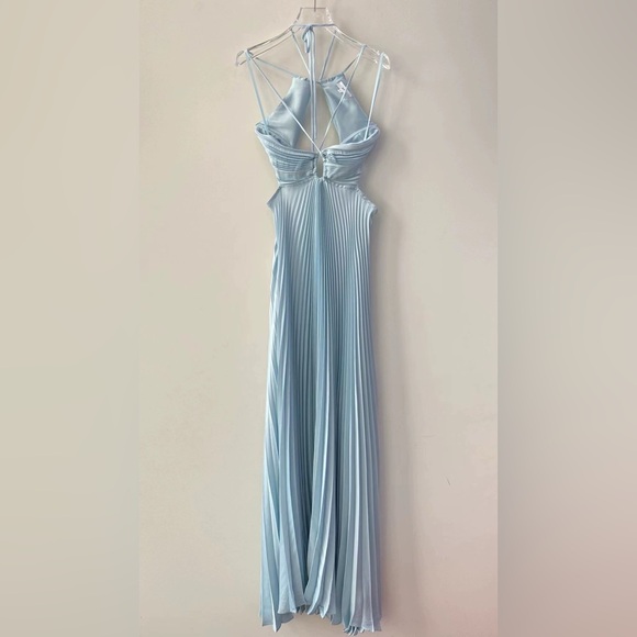 A.L.C Moira Satin Pleated Maxi Dress 4 - Picture 6 of 11
